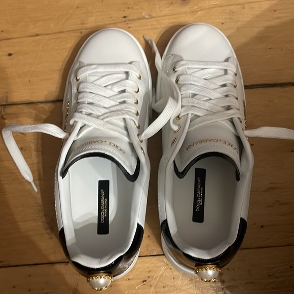 Dolce & Gabbana Calfskin nappa Portofino sneakers with lettering - Picture 14 of 15